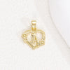 Pendant Necklace Copper Hollow Love Flowers English Letters Design