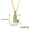Pendant Necklace Copper Inlaid Color Zircon English Letter Light Luxury Electroplating For Women