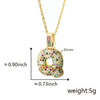 Pendant Necklace Copper Inlaid Color Zircon English Letter Light Luxury Electroplating For Women