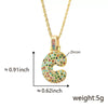 Pendant Necklace Copper Inlaid Color Zircon English Letter Light Luxury Electroplating For Women