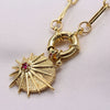 Pendant Necklace Copper Inlaid Zircon Geometric Retro Natural Unisex