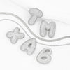 Pendant Necklace Copper Inlaid Zircon With Letter Pattern Electroplated