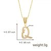 Pendant Necklace Copper Letter Jewelry Electroplating Allmatch Style