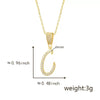 Pendant Necklace Copper Letter Jewelry Electroplating Allmatch Style