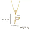 Pendant Necklace Copper Letter Jewelry Electroplating Allmatch Style