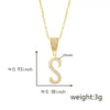 Pendant Necklace Copper Letter Jewelry Electroplating Allmatch Style