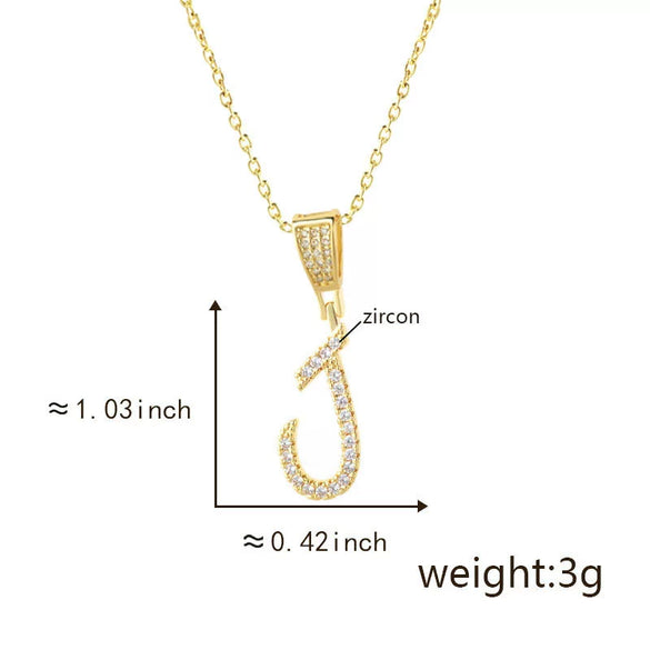Pendant Necklace Copper Letter Jewelry Electroplating Allmatch Style