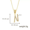 Pendant Necklace Copper Letter Jewelry Electroplating Allmatch Style