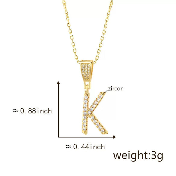 Pendant Necklace Copper Letter Jewelry Electroplating Allmatch Style
