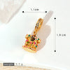 Pendant Necklace Copper Micropaved Zircon Wings Heart Constellation Shape Electroplating Style