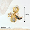 Pendant Necklace Copper Micropaved Zircon Wings Heart Constellation Shape Electroplating Style