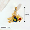 Pendant Necklace Copper Micropaved Zircon Wings Heart Constellation Shape Electroplating Style