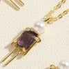 Pendant Necklace Copper Mixed Gem Inlay Pearl Inlaid Cartoon Character Ochain For Women