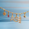 Pendant Necklace Copper Mixed Gemstone Inlay Geometric Shape Minimalist Style Vacuum Plating Real Gold