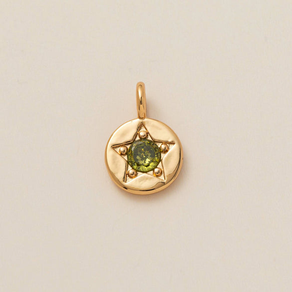 Pendant Necklace Copper Mixed Gemstone Inlay Geometric Square 12 Birthstone Women's Accessories
