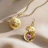 Pendant Necklace Copper Mixed Gemstone Setting Heart Geometric Vintage Electroplating