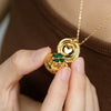 Pendant Necklace Copper Mixed Gemstone Setting Heart Geometric Vintage Electroplating