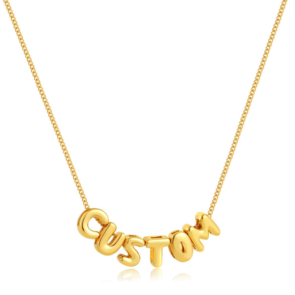 Pendant Necklace Copper Personality Electroplating Letters Numbers Text