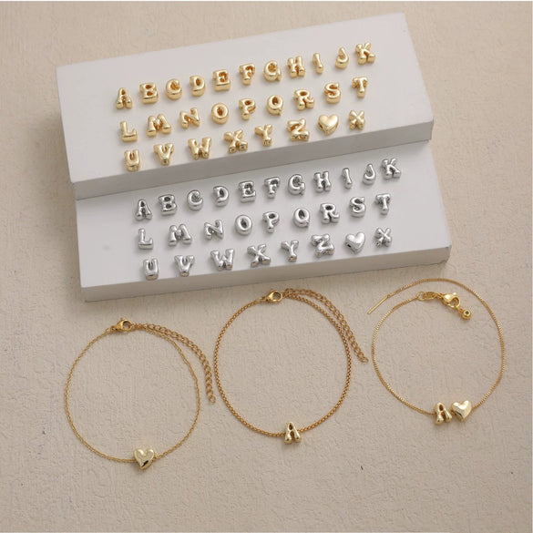 Pendant Necklace Copper Personality Electroplating Letters Numbers Text