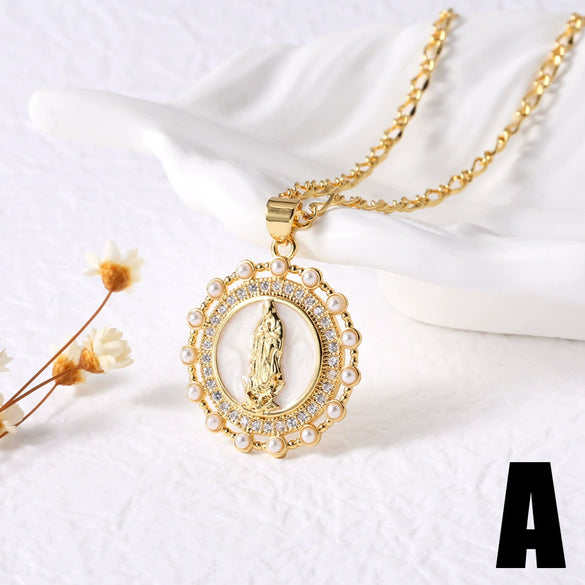 Pendant Necklace Copper Plated 18K Gold Geometric Heart Shape Unisex Electroplating