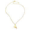 Pendant Necklace Copper Plated 18K Gold With Cartoon Characters U Shaped Design For Unisex