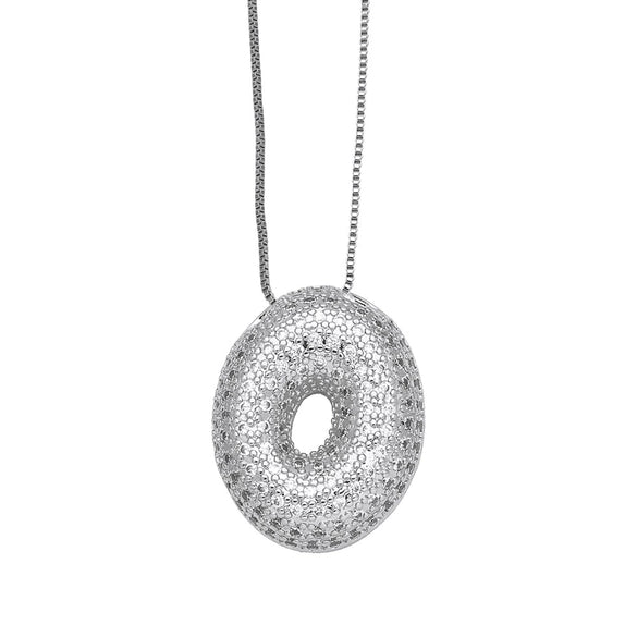Pendant Necklace Copper Plated Real Gold Inlaid With Zircon Letter Design