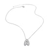 Pendant Necklace Copper Plated Real Gold Inlaid With Zircon Letter Design