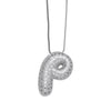Pendant Necklace Copper Plated Real Gold Inlaid With Zircon Letter Design