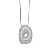 Pendant Necklace Copper Plated Real Gold Inlaid With Zircon Letter Design