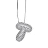 Pendant Necklace Copper Plated Real Gold Inlaid With Zircon Letter Design