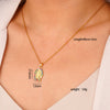 Pendant Necklace Copper Plated Real Gold Light Luxury Geometric Mixed Gemstone Setting Jewelry O Word Chain