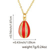 Pendant Necklace Copper Plated Real Gold Microinlaid Zircon Egg Geometric Light Luxury