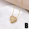 Pendant Necklace Copper Real Gold Plated Love Fivepointed Star Heart Geometric Hiphop Ochain Unisex
