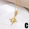 Pendant Necklace Copper Real Gold Plated Love Fivepointed Star Heart Geometric Hiphop Ochain Unisex