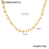 Pendant Necklace Copper 316L Stainless Steel Geometric Light Luxury Stitching Gourd Tassel Electroplated For Women