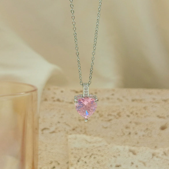 Pendant Necklace Copper Titanium Steel Micropaved Heart Shape Geometric Animal Zodiac For Women
