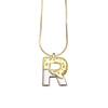 Pendant Necklace Copper Twocolor Goldplated With Letter Pattern For Women