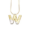 Pendant Necklace Copper Twocolor Goldplated With Letter Pattern For Women