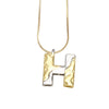 Pendant Necklace Copper Twocolor Goldplated With Letter Pattern For Women