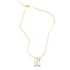 Pendant Necklace Copper Twocolor Goldplated With Letter Pattern For Women