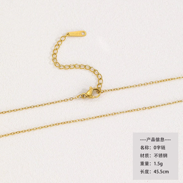 Pendant Necklace Copper With Zirconia Geometric Style