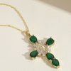 Pendant Necklace Copper With Zirconia Geometric Style