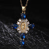 Pendant Necklace Copper With Zirconia Geometric Style