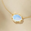Pendant Necklace Copper Zircon Geometric Electroplated Minimalist Colorful Birthstone