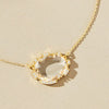Pendant Necklace Copper Zircon Geometric Electroplated Minimalist Colorful Birthstone