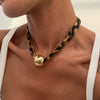 Pendant Necklace Cotton Alloy Heart Shape Flower Geometric Electroplating