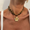 Pendant Necklace Cotton Alloy Heart Shape Flower Geometric Electroplating