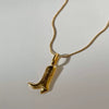 Pendant Necklace Cowboy Boots Style Copper Electroplated Jewelry