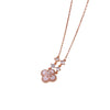 Pendant Necklace Flower Pattern Motherofpearl Real Gold Electroplated Copper 925 Silver Zirconia Women's Light Luxury Style