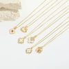 Pendant Necklace Fourleaf Clover Geometric Copper Mixed Gemstone Electroplating For Women